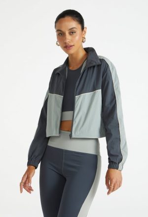 Cropped Windbreaker Jacket