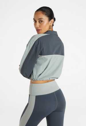 Cropped Windbreaker Jacket