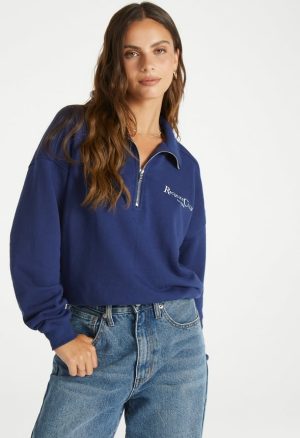 Quarter Zip Pullover Sweatshirt