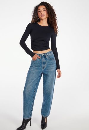 Noah High Rise Ankle Barrel Leg Jeans