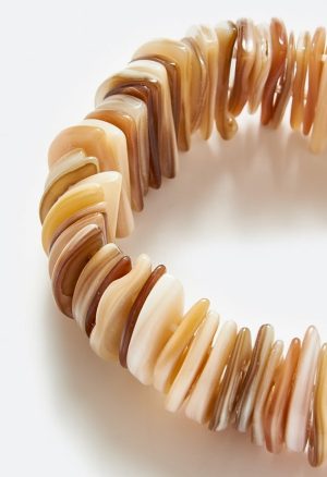 Kelly Real Shell Discs Stretch Bracelet