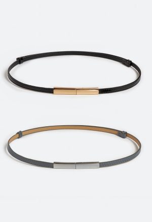 2-Pack Elia Adjustable Belts With Smooth Fine Metal Buckle