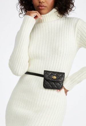 Indy Quilted Faux Leather Belt Purse