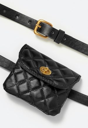 Indy Quilted Faux Leather Belt Purse