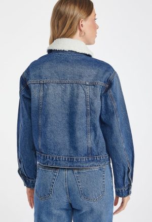 Sherpa Collar Denim Trucker