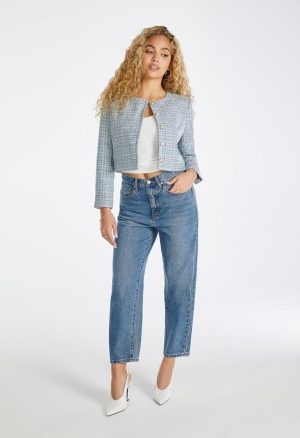 Cropped Tweed Blazer