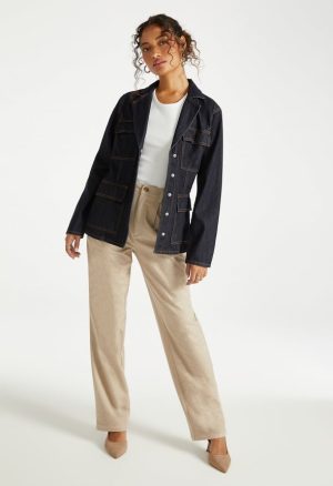 Utility Denim Blazer
