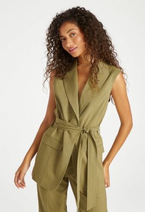 Longline Belted Vest