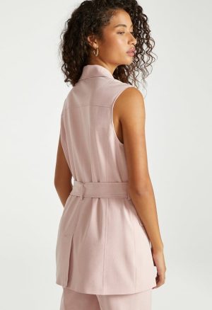 Longline Belted Vest