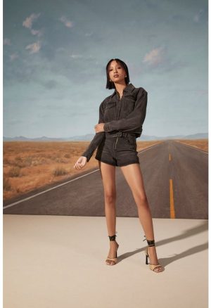 Zip Cropped Denim Jacket