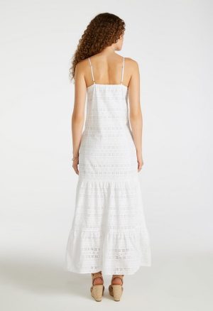 Eyelet Tiered Maxi Dress