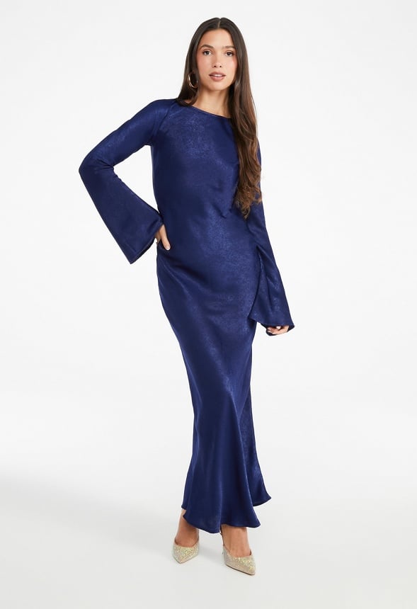 Long Sleeve Slip Dress