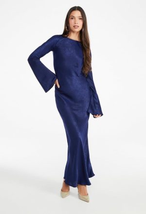 Long Sleeve Slip Dress