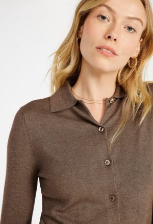 Tissue Polo Cardigan