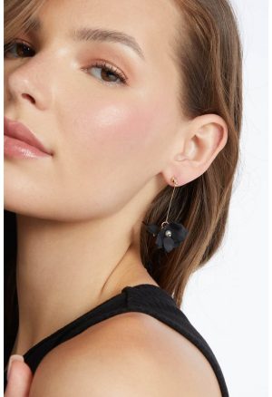 Xyla Color Coated Petals Flowers Drop Earrings