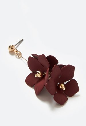Xyla Color Coated Petals Flowers Drop Earrings