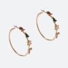 Festive Fun Enamel Motif Hoop Earrings