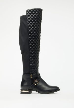 Annabeth Quilted Flat Boot
