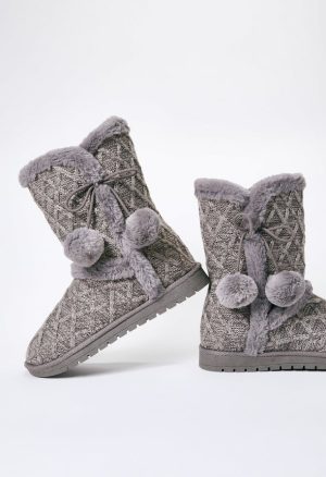 Idina Knit Fuzzie Bootie