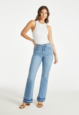 Mid Rise Flare Denim Jeans
