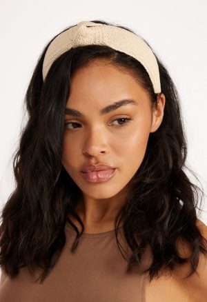 Heidi Woven Raffia Alice Band With Knot