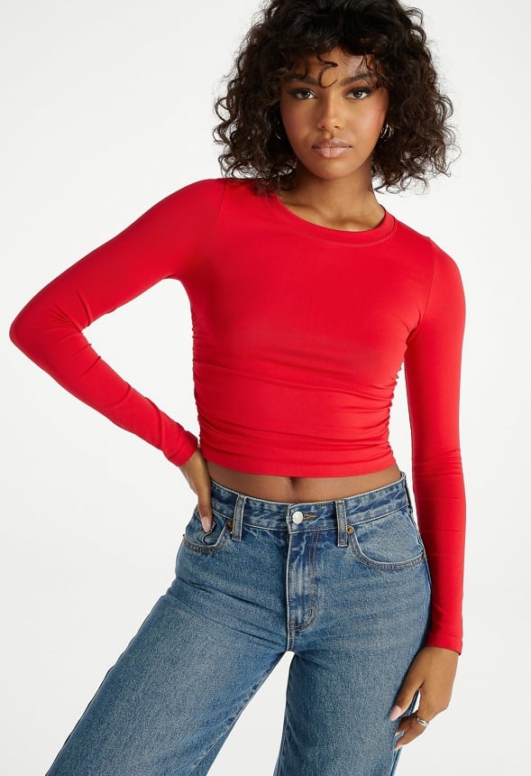 Ruched Crop Tee