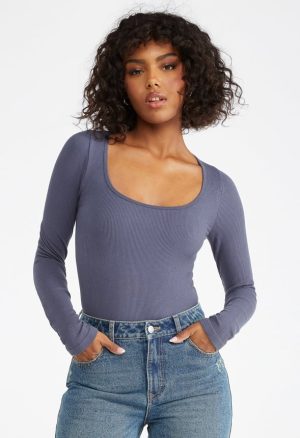 Seamless Long Sleeve Ribbed Bodysuit