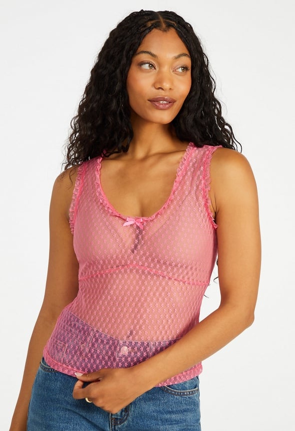 Lace Tie Front Tank