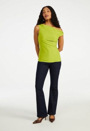 Draped Off Asymmetrical Top