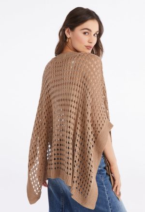 Loose Crochet Knit Ruana