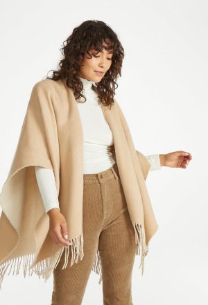 Reversible Frayed Ruana