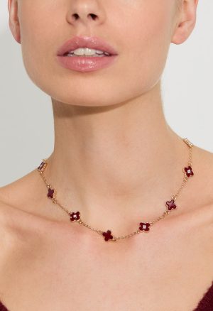 Liv Enamel Clover Necklace