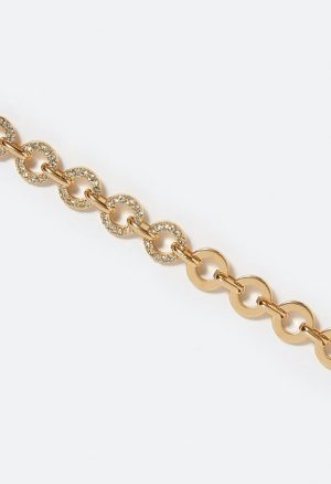 Lexi Pave Rhinestone And Metal Rings Necklace