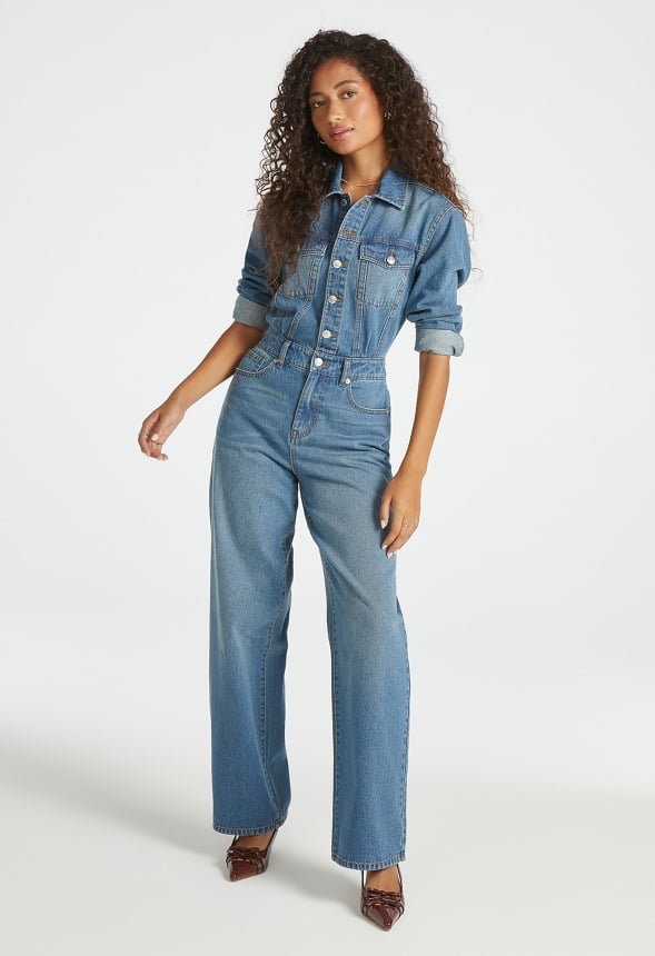 Boyfriend Denim Jumpsuit