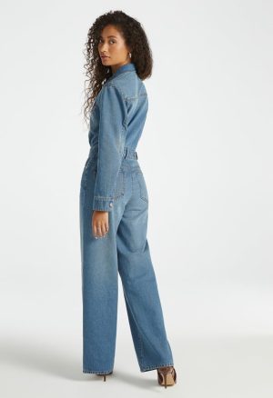 Boyfriend Denim Jumpsuit