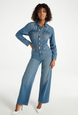Boyfriend Denim Jumpsuit