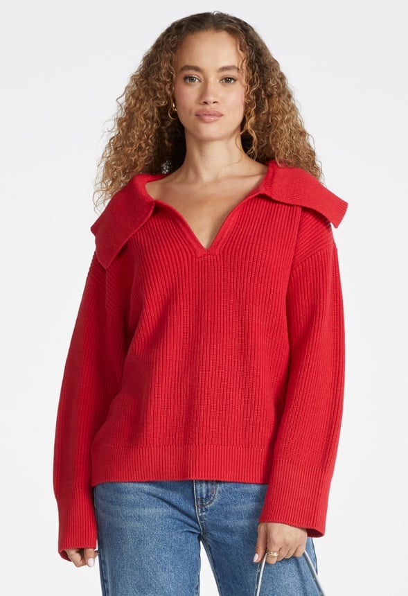 Bell Collar Long Sleeve Sweater
