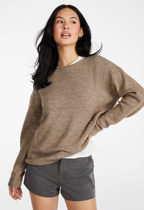 Boyfriend Pullover Crew Neck Sweater