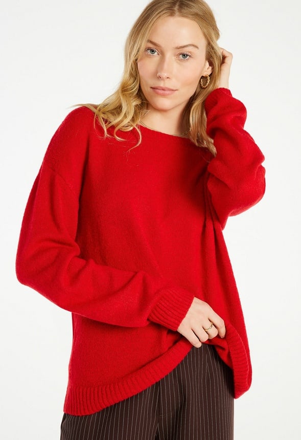 Boyfriend Pullover Crew Neck Sweater