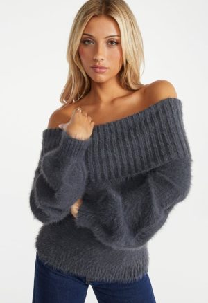 Blouson Off The Shoulder Sweater
