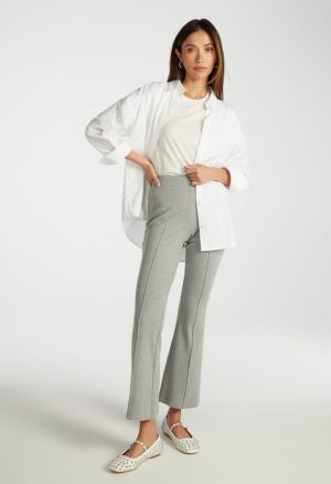 Crop Flare Rib Pants