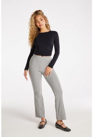 Crop Flare Rib Pants