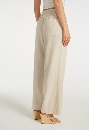 Pull-On Wide Leg Cropped Pants