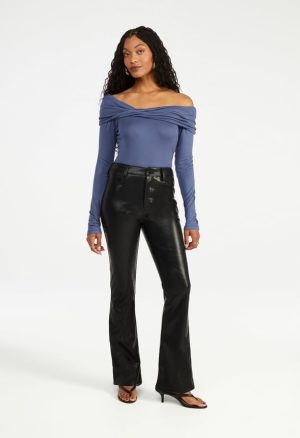 Faux Leather Bootcut Pants