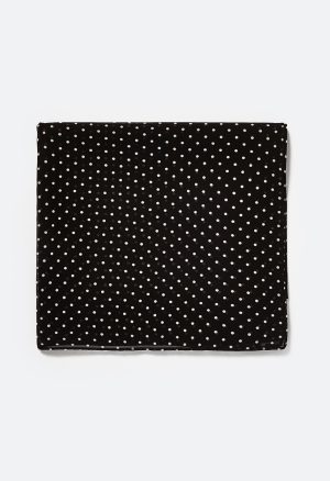 Dotty Long Woven Pola Dot Print Rectangle Scarf