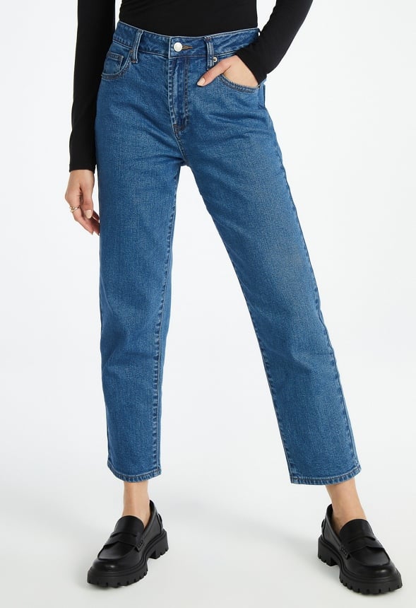 Asher Mid Rise Comfort Ankle Straight Jean