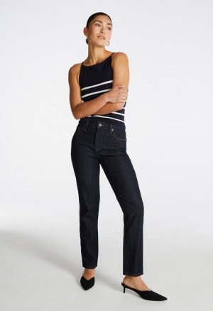 Vintage Straight Leg Denim Jeans