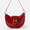 Belted Half Moon Shoulder Bag