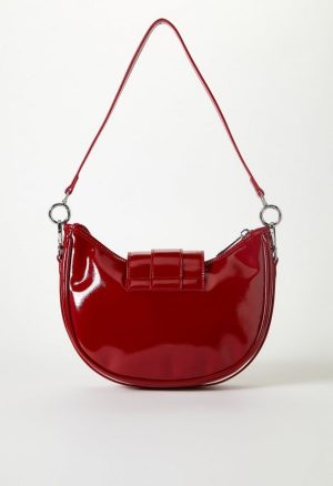 Belted Half Moon Shoulder Bag