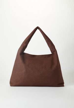 Woven Faux Suede Hobo Bag